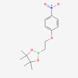 molecular formula C14H20BNO5 B7956282 4,4,5,5-Tetramethyl-2-[2-(4-nitrophenoxy)ethyl]-1,3,2-dioxaborolane 