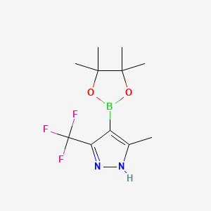 molecular formula C11H16BF3N2O2 B7956343 5-Methyl-3-(trifluoromethyl)pyrazole-4-boronic acid pinacol ester 