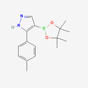 molecular formula C16H21BN2O2 B7956354 3-(4-Methylphenyl)-4-(tetramethyl-1,3,2-dioxaborolan-2-yl)-2H-pyrazole 