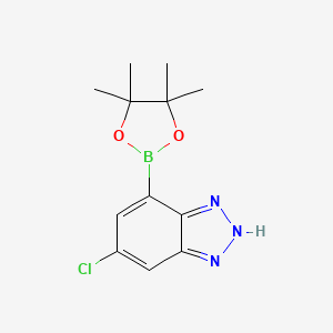molecular formula C12H15BClN3O2 B7956405 6-Chloro-4-(tetramethyl-1,3,2-dioxaborolan-2-yl)-2h-1,2,3-benzotriazole 