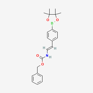 molecular formula C22H26BNO4 B7956416 Benzyl n-[2-[4-(tetramethyl-1,3,2-dioxaborolan-2-yl)phenyl]ethenyl]carbamate 