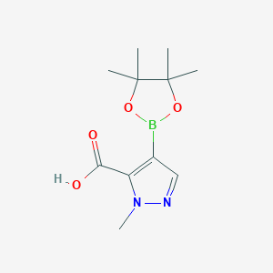 molecular formula C11H17BN2O4 B7956467 2-Methyl-4-(tetramethyl-1,3,2-dioxaborolan-2-yl)pyrazole-3-carboxylic acid 
