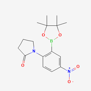 1-[4-Nitro-2-(tetramethyl-1,3,2-dioxaborolan-2-yl)phenyl]pyrrolidin-2-one