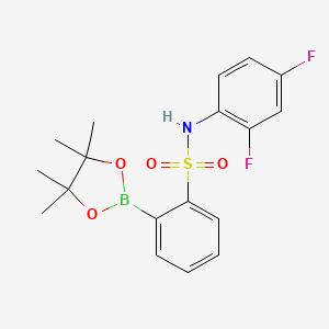 molecular formula C18H20BF2NO4S B7956569 N-(2,4-Difluorophenyl)-2-(tetramethyl-1,3,2-dioxaborolan-2-yl)benzenesulfonamide 