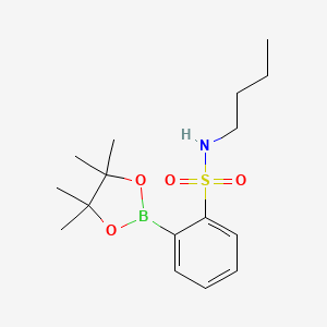molecular formula C16H26BNO4S B7956578 N-Butyl-2-(tetramethyl-1,3,2-dioxaborolan-2-yl)benzenesulfonamide 