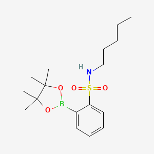 molecular formula C17H28BNO4S B7956602 N-Pentyl-2-(tetramethyl-1,3,2-dioxaborolan-2-yl)benzenesulfonamide 