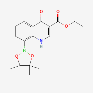 molecular formula C18H22BNO5 B7956608 Ethyl 4-hydroxy-8-(tetramethyl-1,3,2-dioxaborolan-2-yl)quinoline-3-carboxylate 
