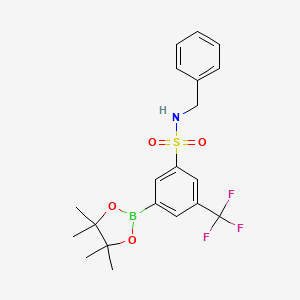 N-Benzyl-3-(tetramethyl-1,3,2-dioxaborolan-2-yl)-5-(trifluoromethyl)benzenesulfonamide