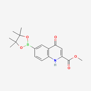 Methyl 4-oxo-6-(tetramethyl-1,3,2-dioxaborolan-2-yl)-1,4-dihydroquinoline-2-carboxylate