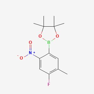 2-(4-Fluoro-5-methyl-2-nitrophenyl)-4,4,5,5-tetramethyl-1,3,2-dioxaborolane