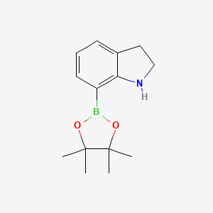 molecular formula C14H20BNO2 B7956706 7-(Tetramethyl-1,3,2-dioxaborolan-2-yl)-2,3-dihydro-1h-indole 