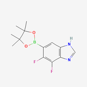molecular formula C13H15BF2N2O2 B7956709 4,5-Difluoro-6-(tetramethyl-1,3,2-dioxaborolan-2-yl)-3H-1,3-benzodiazole 