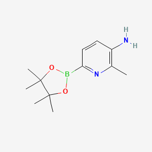 molecular formula C12H19BN2O2 B7956770 2-Methyl-6-(tetramethyl-1,3,2-dioxaborolan-2-yl)pyridin-3-amine 