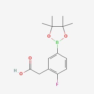 2-[2-Fluoro-5-(tetramethyl-1,3,2-dioxaborolan-2-yl)phenyl]acetic acid