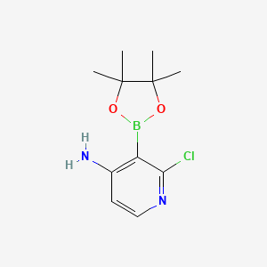 molecular formula C11H16BClN2O2 B7956804 2-Chloro-3-(tetramethyl-1,3,2-dioxaborolan-2-yl)pyridin-4-amine 