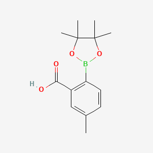 molecular formula C14H19BO4 B7956811 5-Methyl-2-(tetramethyl-1,3,2-dioxaborolan-2-yl)benzoic acid 