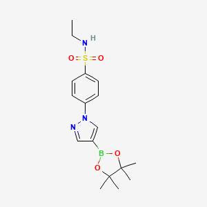molecular formula C17H24BN3O4S B7956819 N-Ethyl-4-[4-(tetramethyl-1,3,2-dioxaborolan-2-yl)pyrazol-1-yl]benzenesulfonamide 