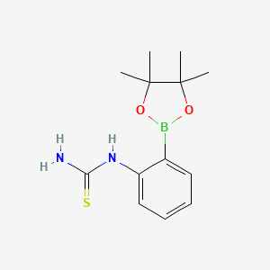 molecular formula C13H19BN2O2S B7956820 [2-(Tetramethyl-1,3,2-dioxaborolan-2-yl)phenyl]thiourea 