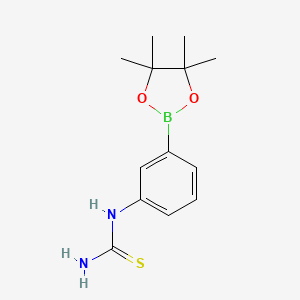 molecular formula C13H19BN2O2S B7956829 [3-(Tetramethyl-1,3,2-dioxaborolan-2-yl)phenyl]thiourea 