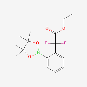 molecular formula C16H21BF2O4 B7956877 Ethyl 2,2-difluoro-2-[2-(tetramethyl-1,3,2-dioxaborolan-2-yl)phenyl]acetate 