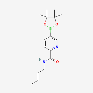 molecular formula C16H25BN2O3 B7956915 N-Butyl-5-(tetramethyl-1,3,2-dioxaborolan-2-yl)pyridine-2-carboxamide 