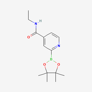molecular formula C14H21BN2O3 B7956919 N-Ethyl-2-(tetramethyl-1,3,2-dioxaborolan-2-yl)pyridine-4-carboxamide 