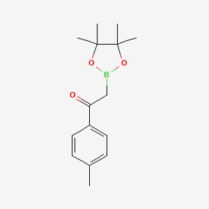molecular formula C15H21BO3 B7956945 1-(4-Methylphenyl)-2-(tetramethyl-1,3,2-dioxaborolan-2-yl)ethanone 