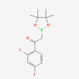 molecular formula C14H17BF2O3 B7956967 1-(2,4-Difluorophenyl)-2-(tetramethyl-1,3,2-dioxaborolan-2-yl)ethanone 