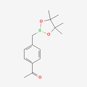 1-{4-[(Tetramethyl-1,3,2-dioxaborolan-2-yl)methyl]phenyl}ethanone