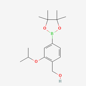 molecular formula C16H25BO4 B7957016 [2-Isopropoxy-4-(tetramethyl-1,3,2-dioxaborolan-2-yl)phenyl]methanol 