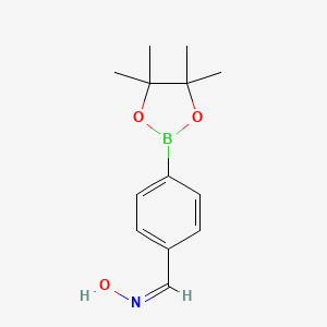 molecular formula C13H18BNO3 B7957118 (E)-N-{[4-(4,4,5,5-tetramethyl-1,3,2-dioxaborolan-2-yl)phenyl]methylidene}hydroxylamine 