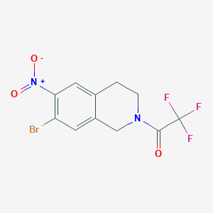 molecular formula C11H8BrF3N2O3 B7957122 1-(7-Bromo-6-nitro-3,4-dihydroisoquinolin-2(1h)-yl)-2,2,2-trifluoroethanone CAS No. 912846-87-8