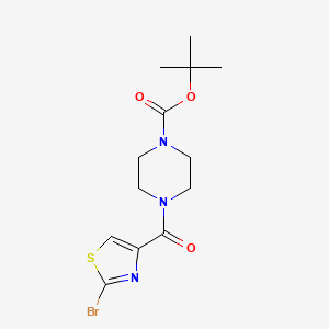 molecular formula C13H18BrN3O3S B7957128 Tert-butyl 4-(2-bromothiazole-4-carbonyl)piperazine-1-carboxylate 