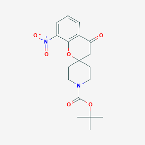tert-Butyl 8-nitro-4-oxospiro[chroman-2,4'-piperidine]-1'-carboxylate