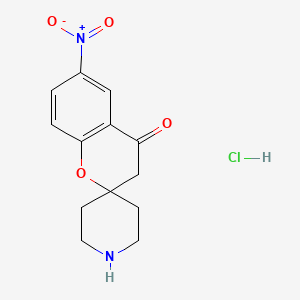 molecular formula C13H15ClN2O4 B7957138 6-Nitrospiro[chroman-2,4'-piperidin]-4-one HCl 