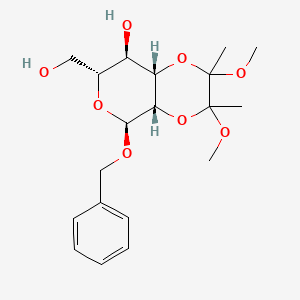 molecular formula C19H28O8 B7957160 Benzyl 3,4-O-(2',3'-dimethoxybutane-2',3'-diyl)-alpha-D-mannopyanoside 