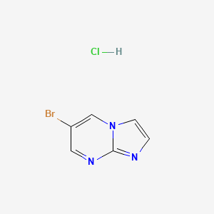 molecular formula C6H5BrClN3 B7957168 6-Bromo-imidazo[1,2-a]pyrimidine HCl 