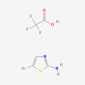 molecular formula C5H4BrF3N2O2S B7957174 5-Bromo-1,3-thiazol-2-amine;2,2,2-trifluoroacetic acid 