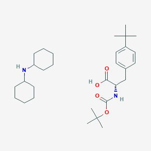 molecular formula C30H50N2O4 B7957181 (S)-Boc-2-amino-3-(4-tert-butyl-phenyl)propionic acid dicyclohexylamine salt 