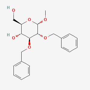 molecular formula C21H26O6 B7957189 (2R,3R,4S,5R,6S)-4,5-Bis(benzyloxy)-2-(hydroxymethyl)-6-methoxytetrahydro-2H-pyran-3-ol 
