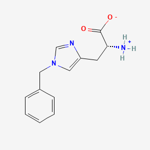 molecular formula C13H15N3O2 B7957220 (2R)-2-azaniumyl-3-(1-benzylimidazol-4-yl)propanoate 