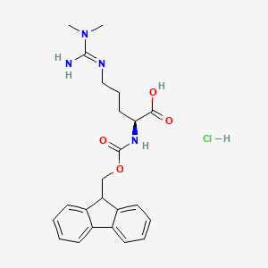 molecular formula C23H29ClN4O4 B7957228 Fmoc-Arg(Me)2-OH (asymmetrical) Hydrochloride 