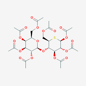 molecular formula C28H38O18S B7957269 4-O-(2,3,4,6-Tetra-o-acetyl-beta-d-galactopyranosyl)-1,2,3,6-tetra-o-acetyl-beta-d-thioglucopyranose 