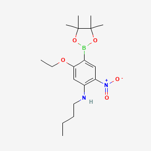 N-Butyl-5-ethoxy-2-nitro-4-(tetramethyl-1,3,2-dioxaborolan-2-yl)aniline