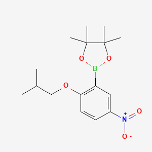 molecular formula C16H24BNO5 B7957383 4,4,5,5-Tetramethyl-2-[2-(2-methylpropoxy)-5-nitrophenyl]-1,3,2-dioxaborolane 