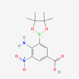 4-Amino-3-nitro-5-(tetramethyl-1,3,2-dioxaborolan-2-yl)benzoic acid