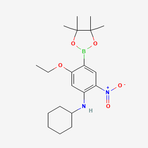 N-Cyclohexyl-5-ethoxy-2-nitro-4-(tetramethyl-1,3,2-dioxaborolan-2-yl)aniline