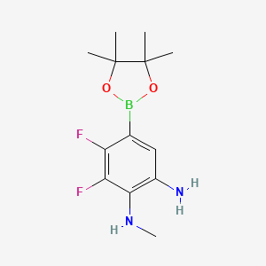 molecular formula C13H19BF2N2O2 B7957513 5,6-Difluoro-1-N-methyl-4-(tetramethyl-1,3,2-dioxaborolan-2-yl)benzene-1,2-diamine 