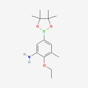 molecular formula C15H24BNO3 B7957540 2-Ethoxy-3-methyl-5-(tetramethyl-1,3,2-dioxaborolan-2-yl)aniline 