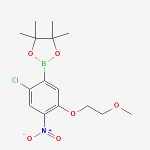molecular formula C15H21BClNO6 B7957555 2-[2-Chloro-5-(2-methoxyethoxy)-4-nitrophenyl]-4,4,5,5-tetramethyl-1,3,2-dioxaborolane 
